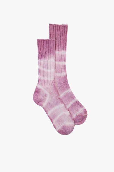 Patapaca Shibori socks Cochineal - GRADUATE STORE