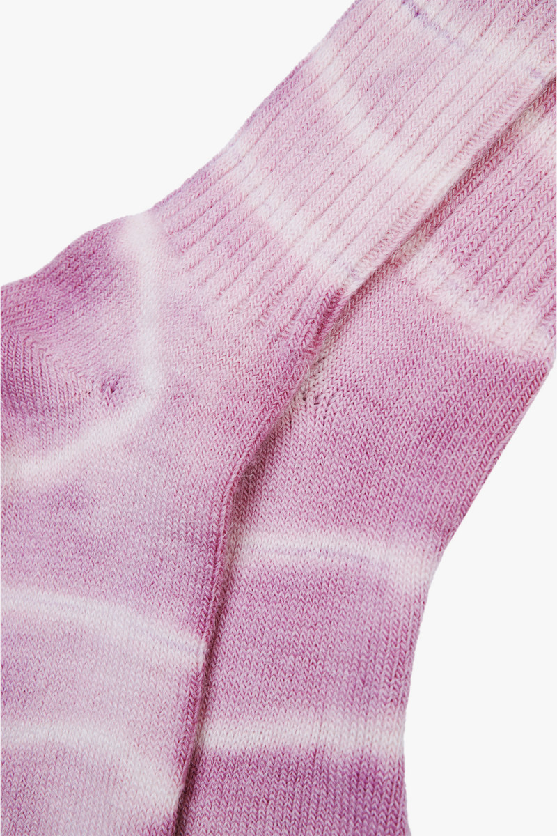 Shibori socks Cochineal