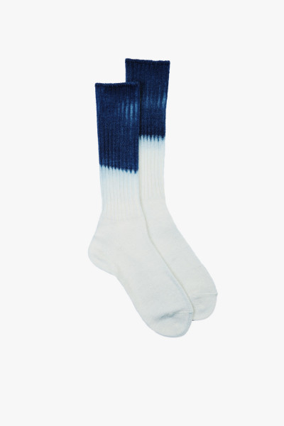 Patapaca Dip dye socks Indigo - GRADUATE STORE