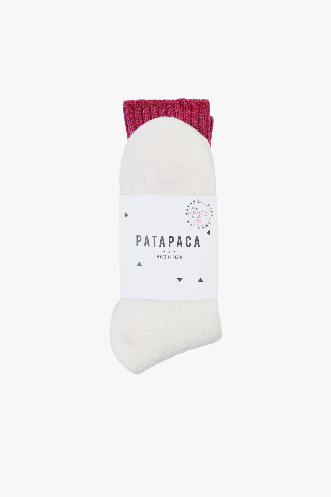 Dip dye socks Cochineal