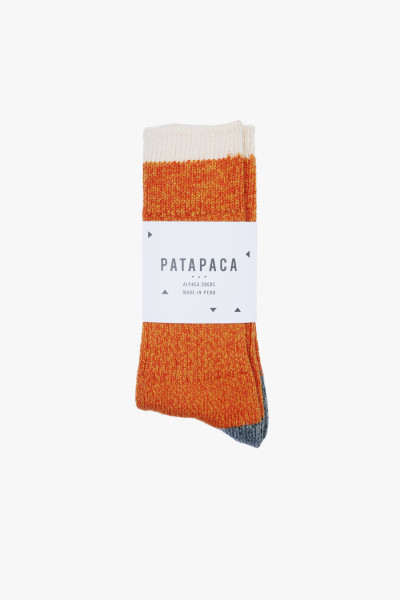 Melange socks Orange/ grey