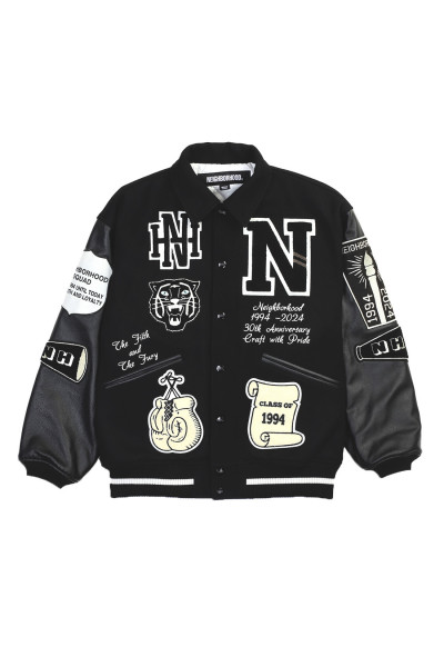 Stadium jacket wool Black