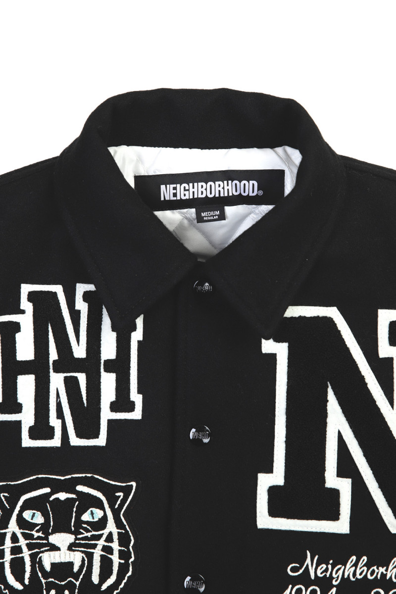 Stadium jacket wool Black