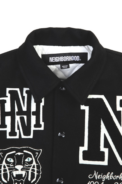 Neighborhood Stadium jacket wool Black - GRADUATE STORE