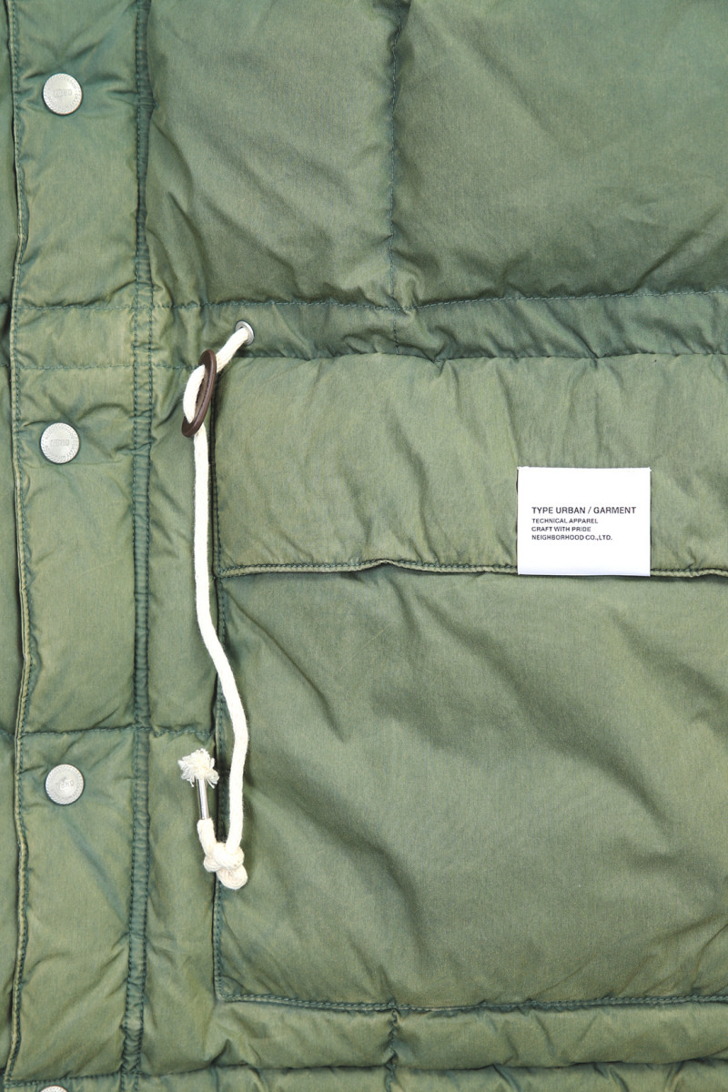 Faded down jacket Olive drab