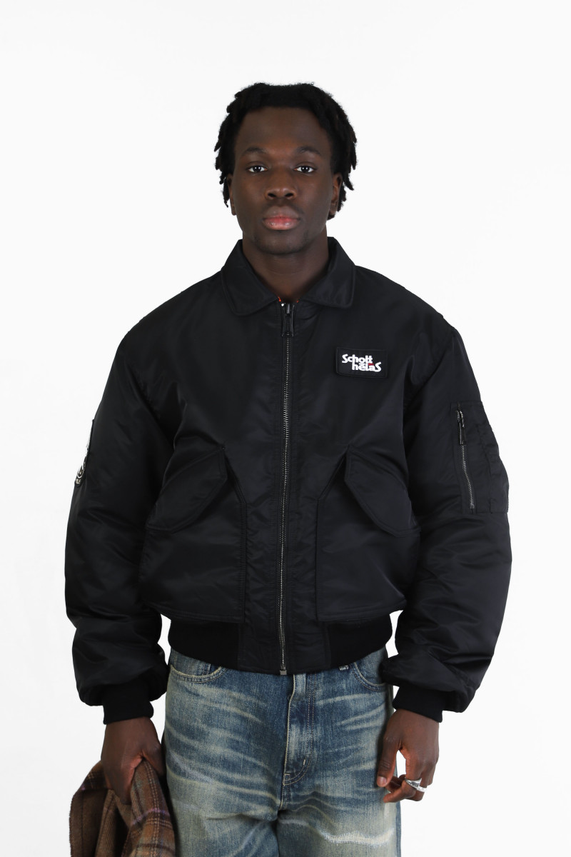 Schott x helas bomber jacket Black