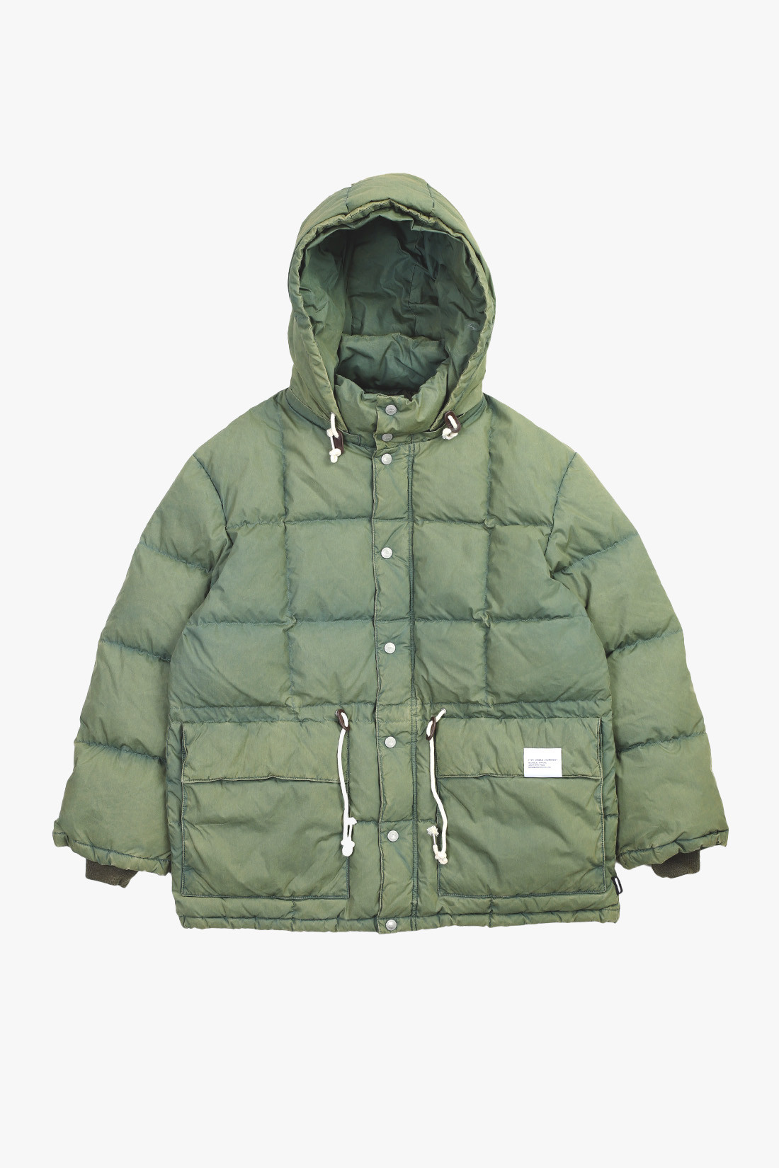 Faded down jacket Olive drab