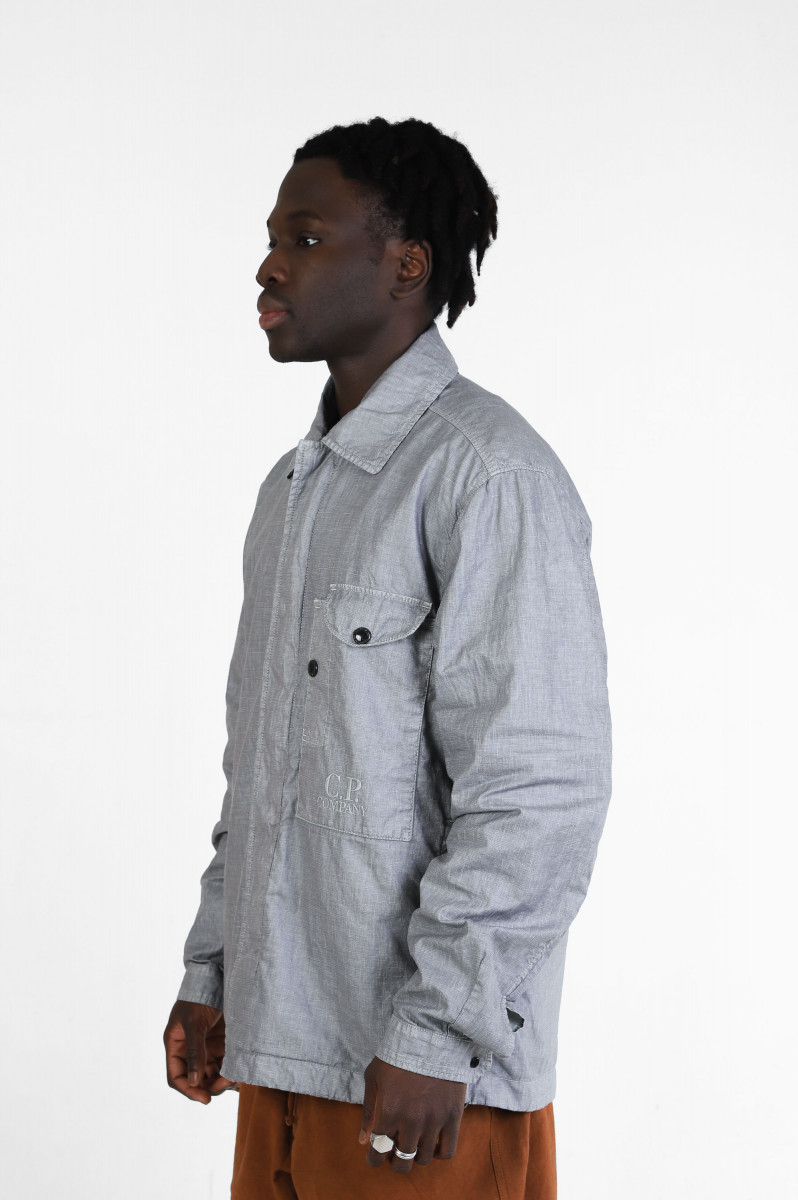 Lino wax overshirt Limestone