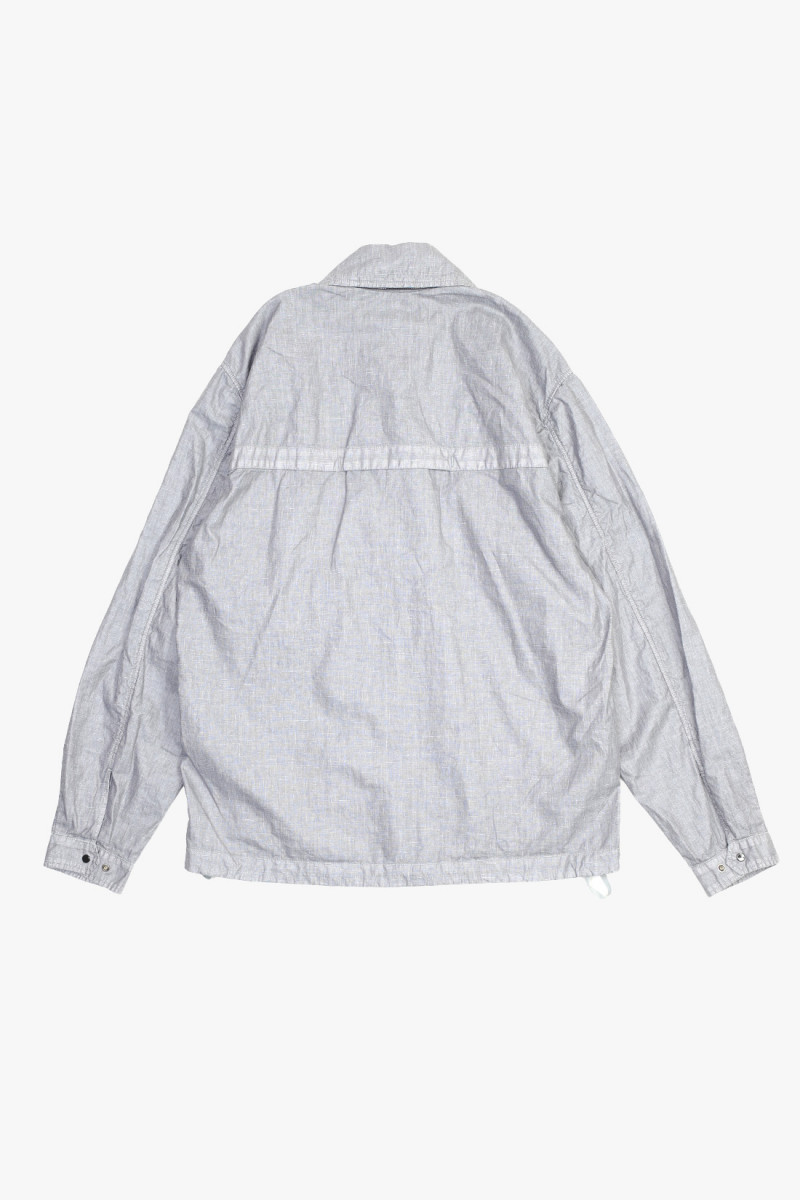 Lino wax overshirt Limestone