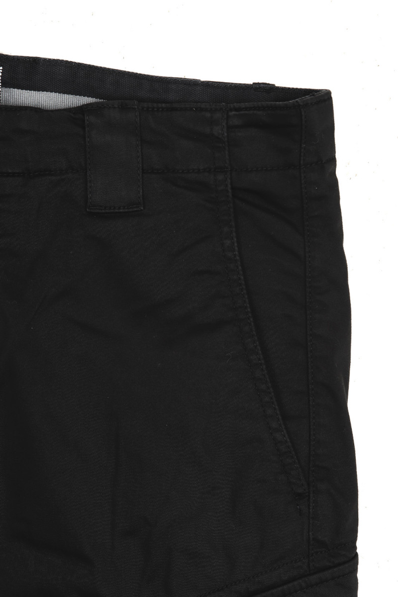 Sateen stretch cargo lens pant Black