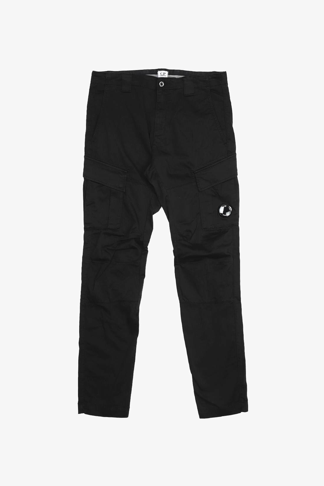 Sateen stretch cargo lens pant Black