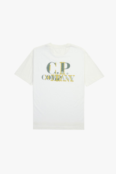 Cp company 30/1 jersey logo t-shirt Gauze white - GRADUATE STORE