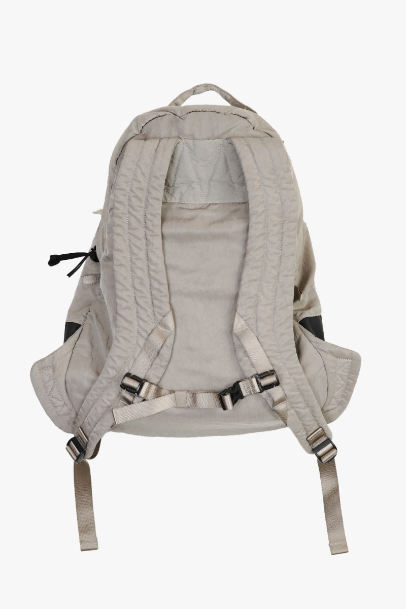 Nylon b rounded backpack Vintage khaki