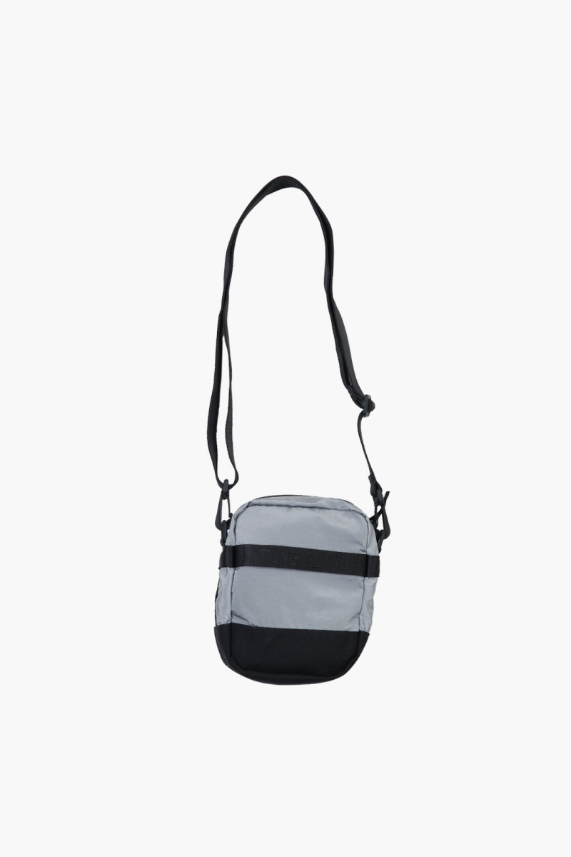 00908 nylon bum bag v0061 Grigio perla