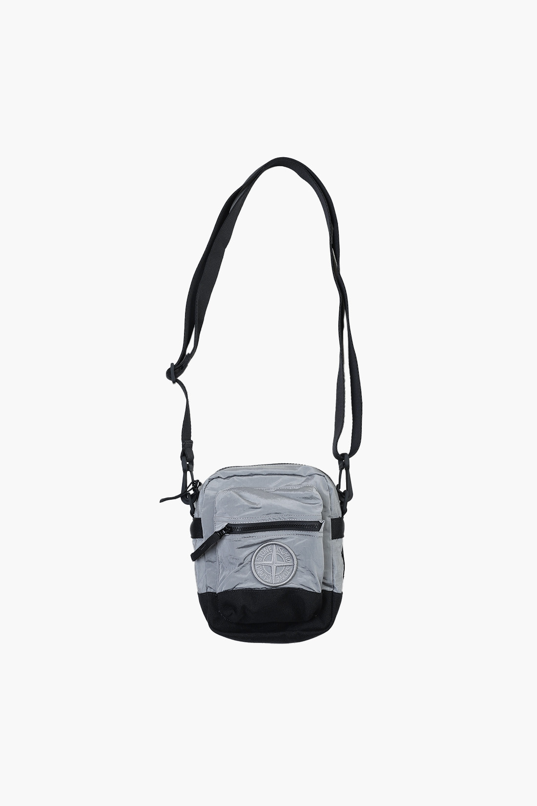 00908 nylon bum bag v0061 Grigio perla