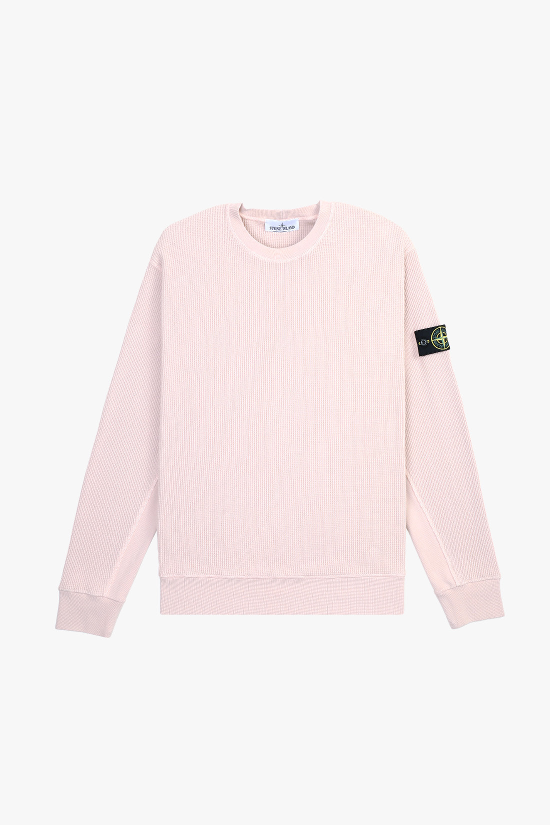 6100008 waffle crewneck v0082 Rosa antico