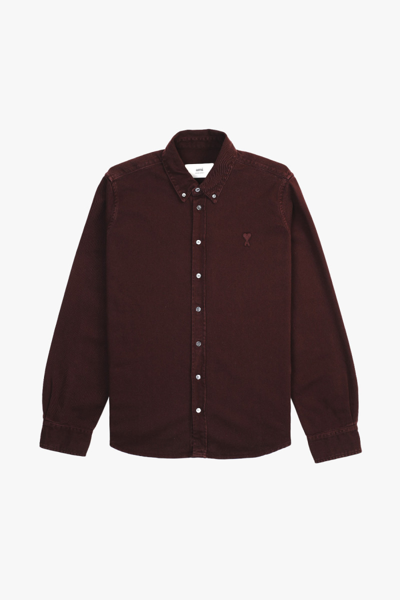 Chemise ami de coeur twill Aubergine