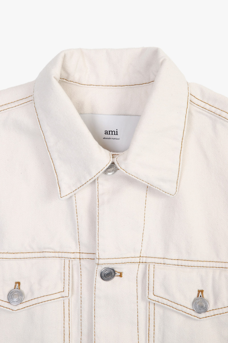 Ami paris trucker jacket Blanc creme