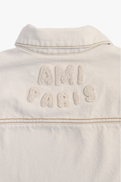 Ami Ami paris trucker jacket Blanc creme - GRADUATE STORE