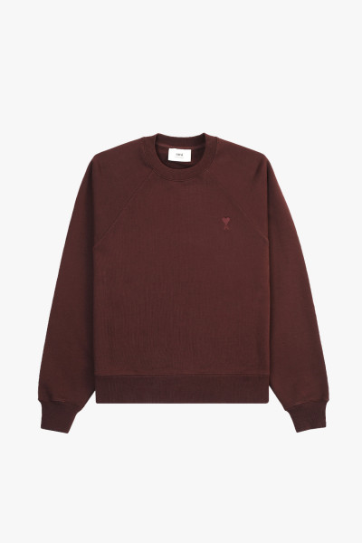 Ami Sweatshirt boxy adc tonal Aubergine - GRADUATE STORE