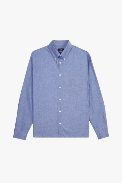 Chemise edouard brodee Indigo