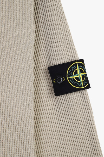 Stone island 6100008 waffle crewneck v009a Beige - GRADUATE STORE