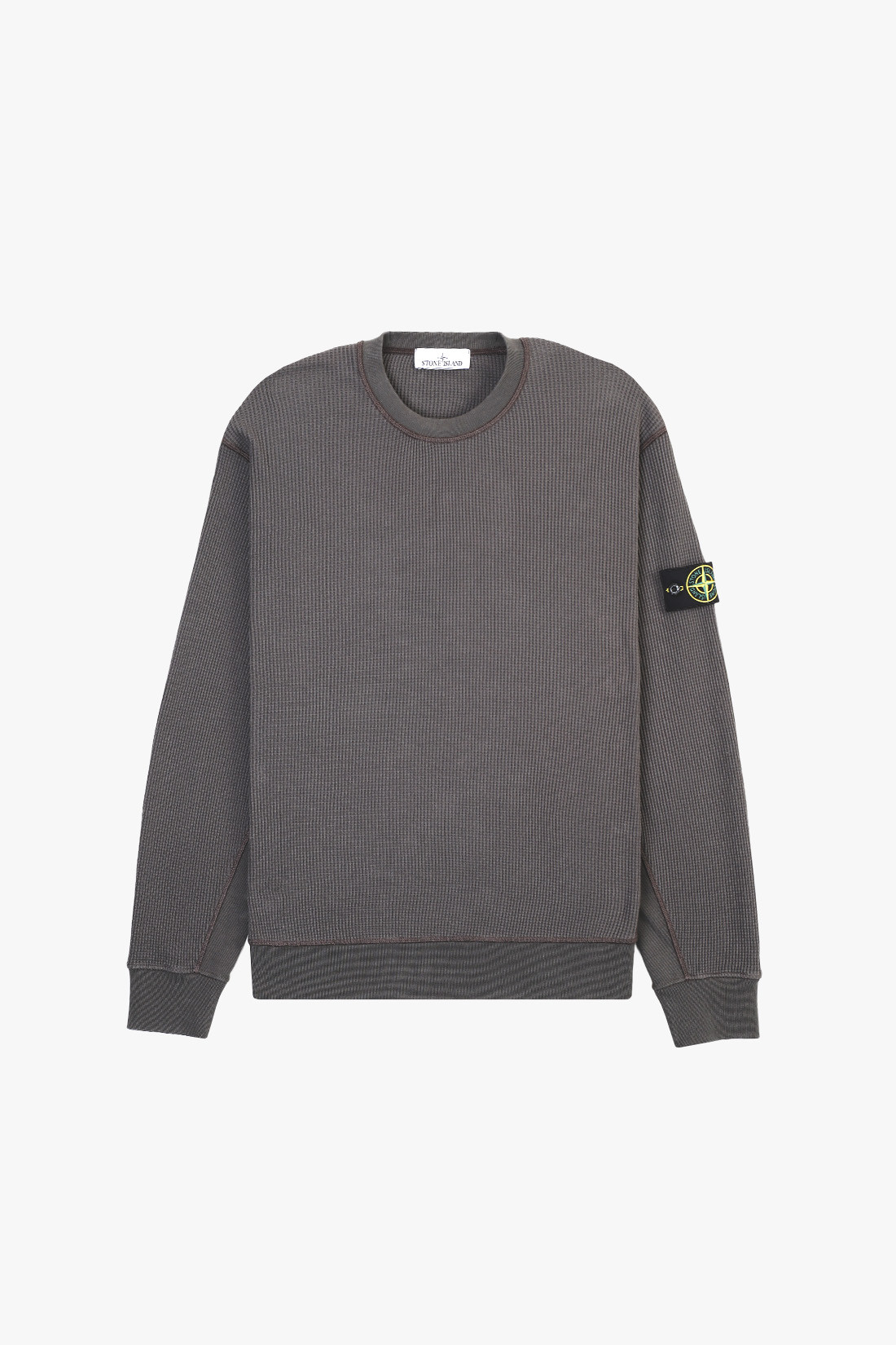 6100008 waffle crewneck v0065 Carbone