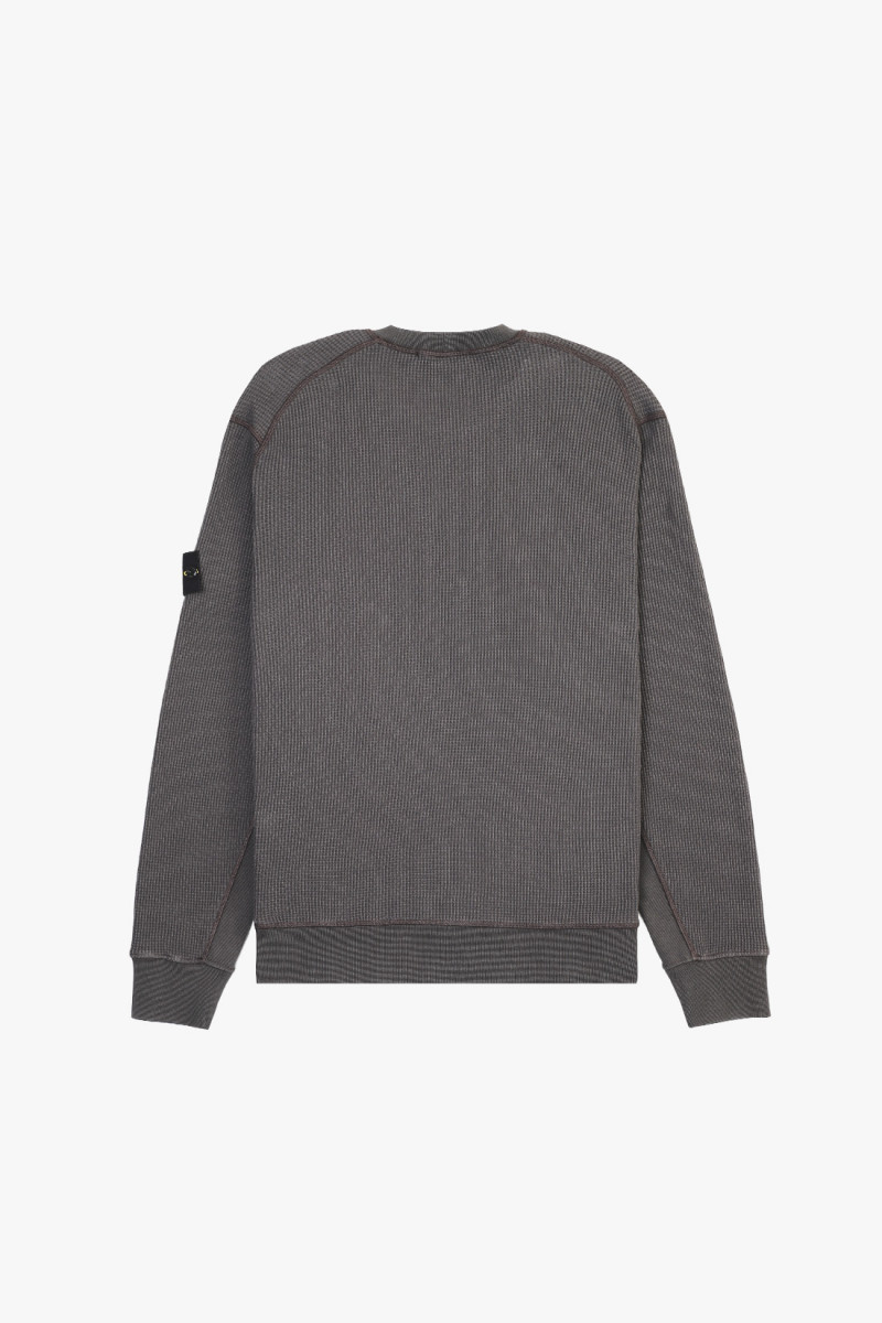 6100008 waffle crewneck v0065 Carbone