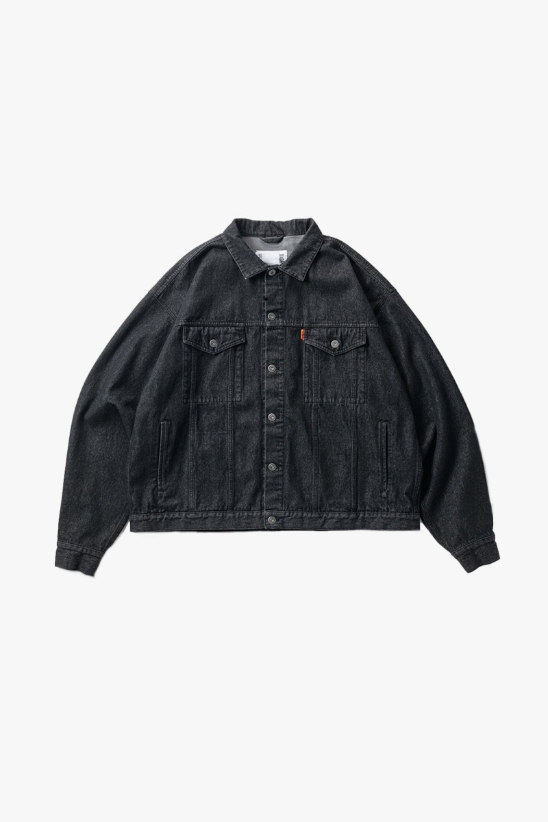 Tbpr/ label logo denim jacket Black