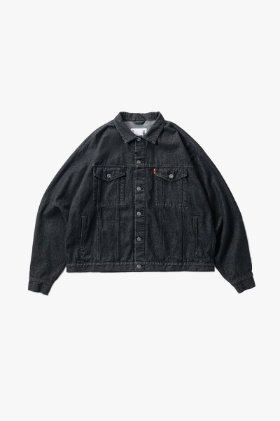 Tightbooth Tbpr/ label logo denim jacket Black - GRADUATE STORE