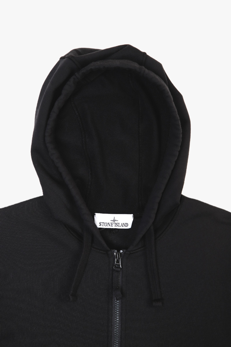 00042 hooded zip sweater v0029 Nero