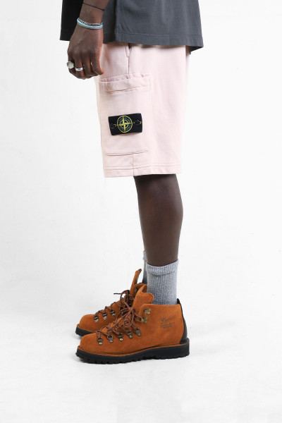 Stone island 00012 fleece short v0082 Rosa antico - GRADUATE STORE