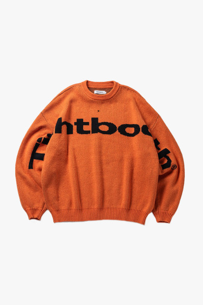 Tightbooth Tbpr/ big logo knit sweater Orange - GRADUATE STORE