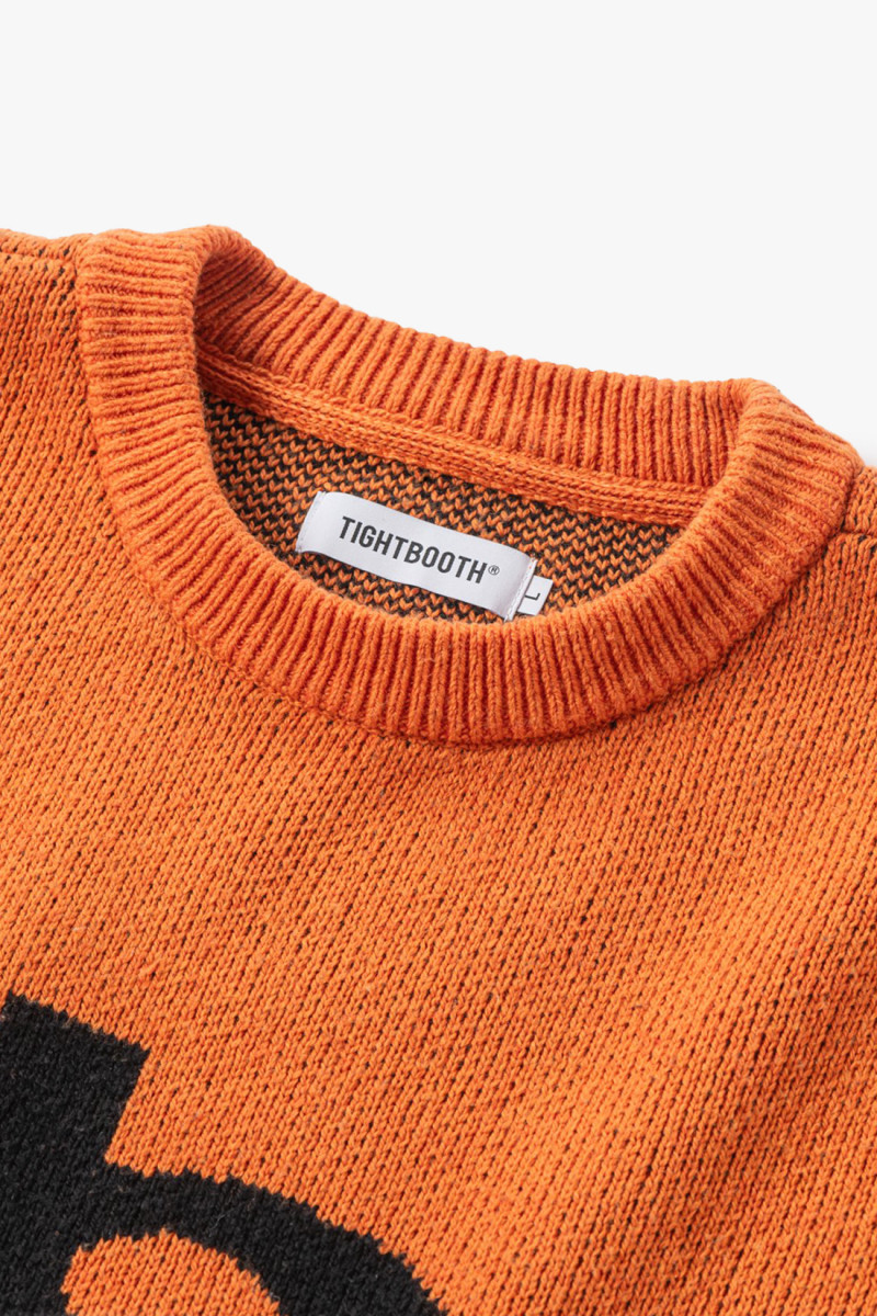 Tbpr/ big logo knit sweater Orange