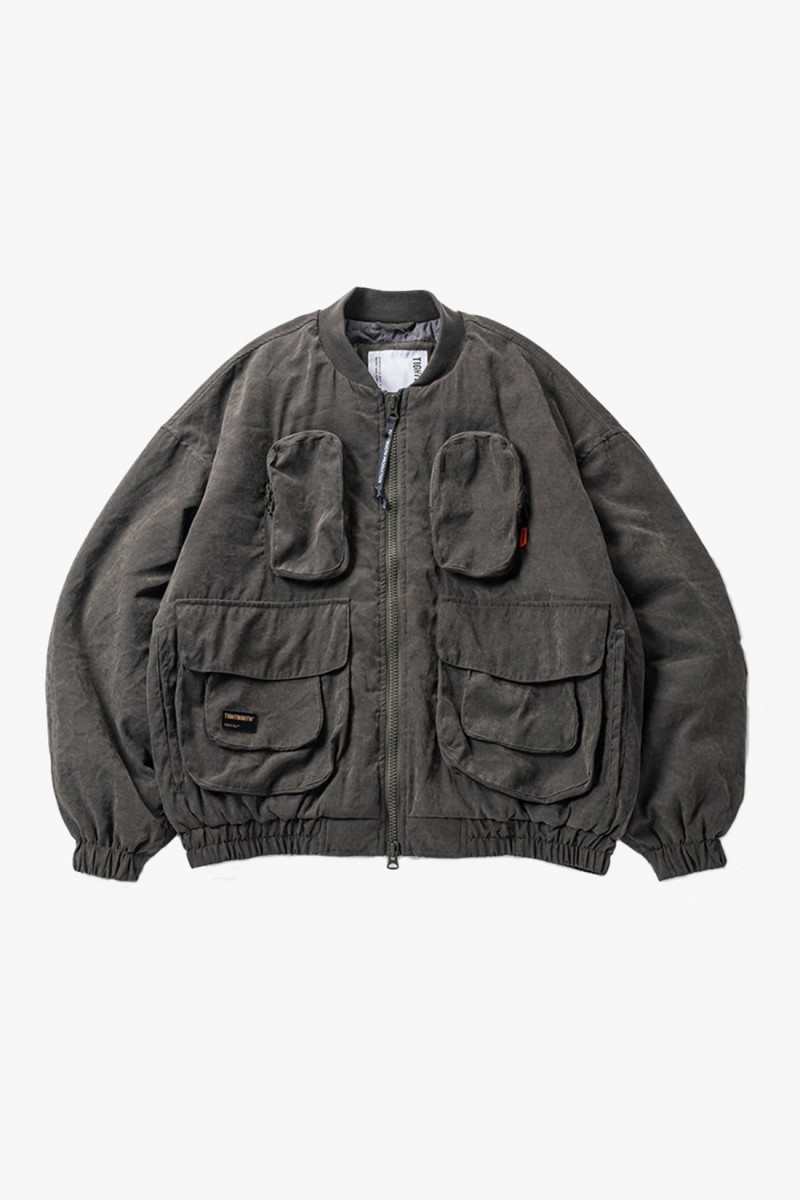 Tbpr/ utility ma-1 puff jacket Charcoal