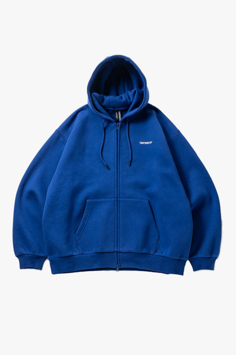 Tbpr/ logo zip hooded sweat Blue