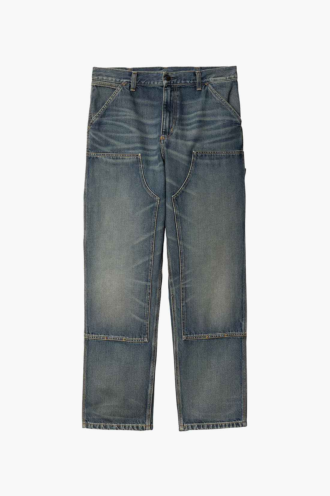 Double knee pant blue Worn used wash