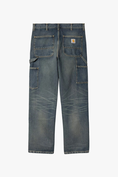 Carhartt wip Double knee pant blue Worn used wash - GRADUATE STORE