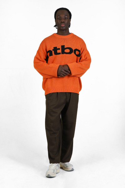 Tbpr/ big logo knit sweater Orange