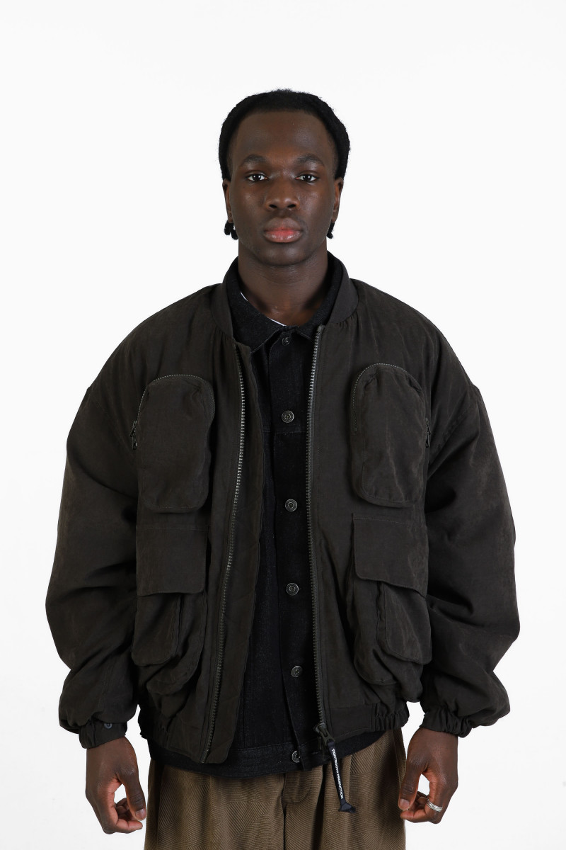 Tbpr/ utility ma-1 puff jacket Charcoal