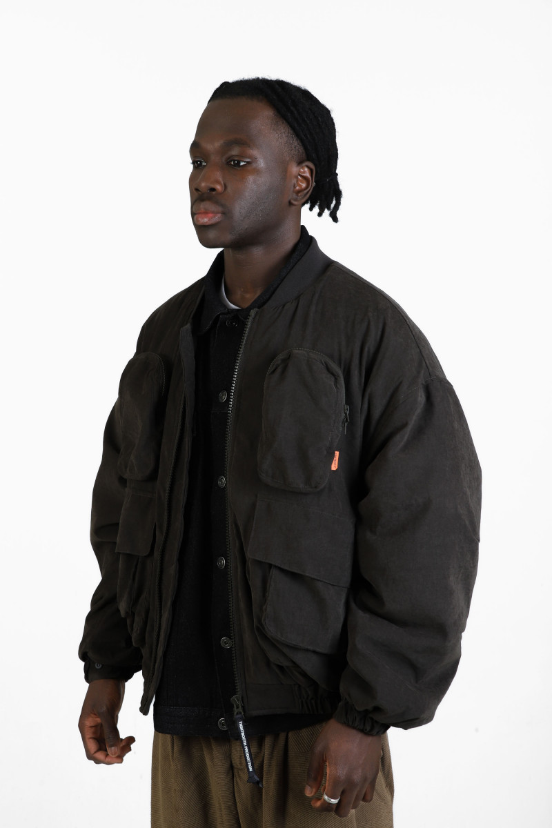 Tbpr/ utility ma-1 puff jacket Charcoal