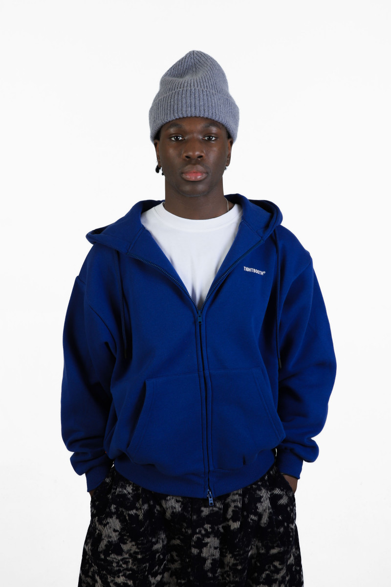 Tbpr/ logo zip hooded sweat Blue