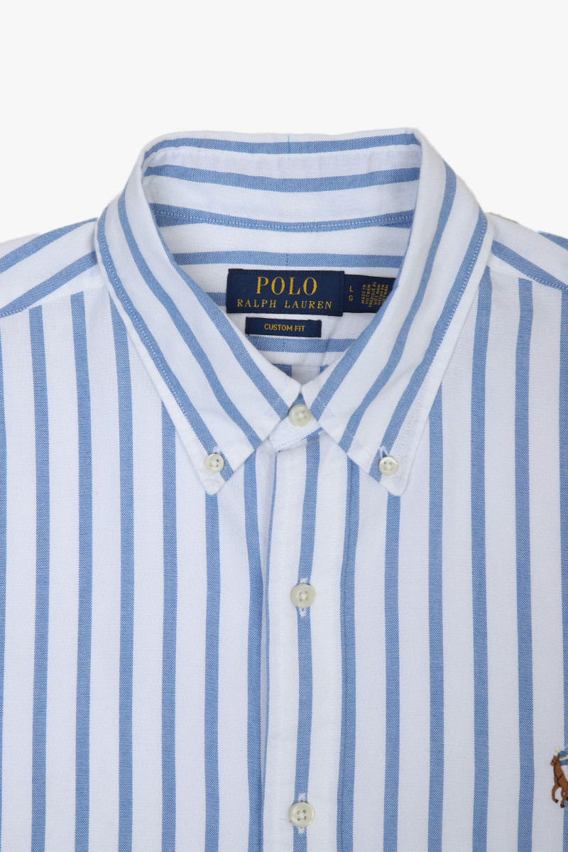 Custom fit stripe oxford shirt Blue/white