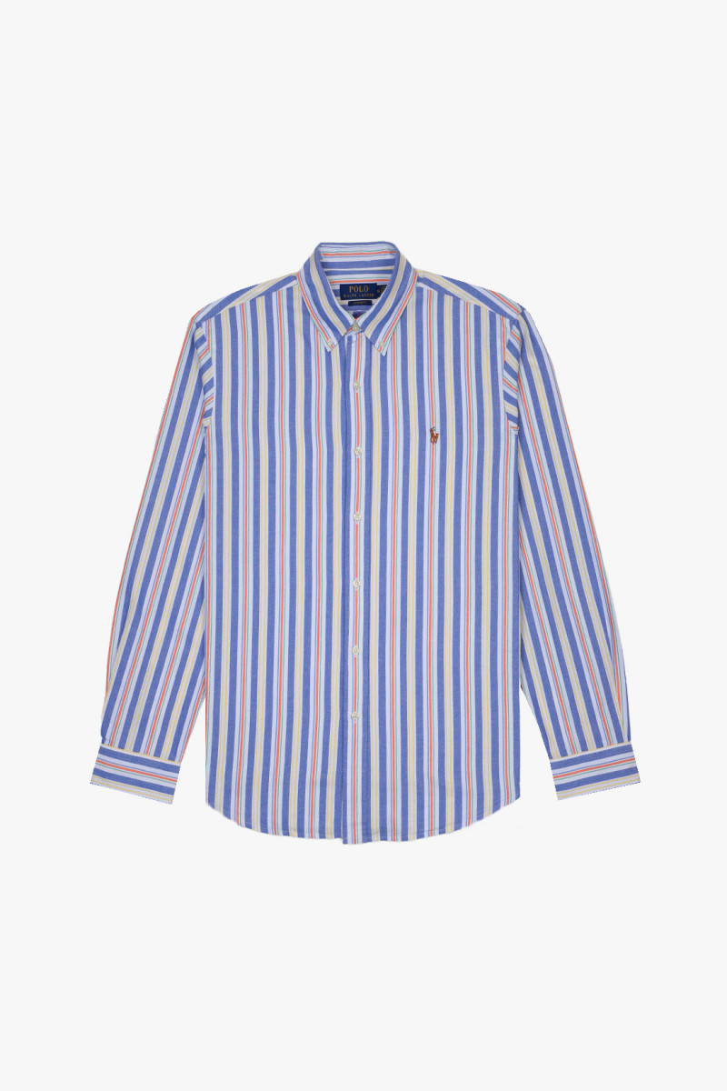 Custom fit stripe oxford shirt Blue/white multi