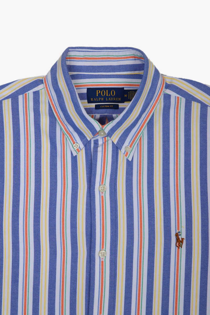 Custom fit stripe oxford shirt Blue/white multi