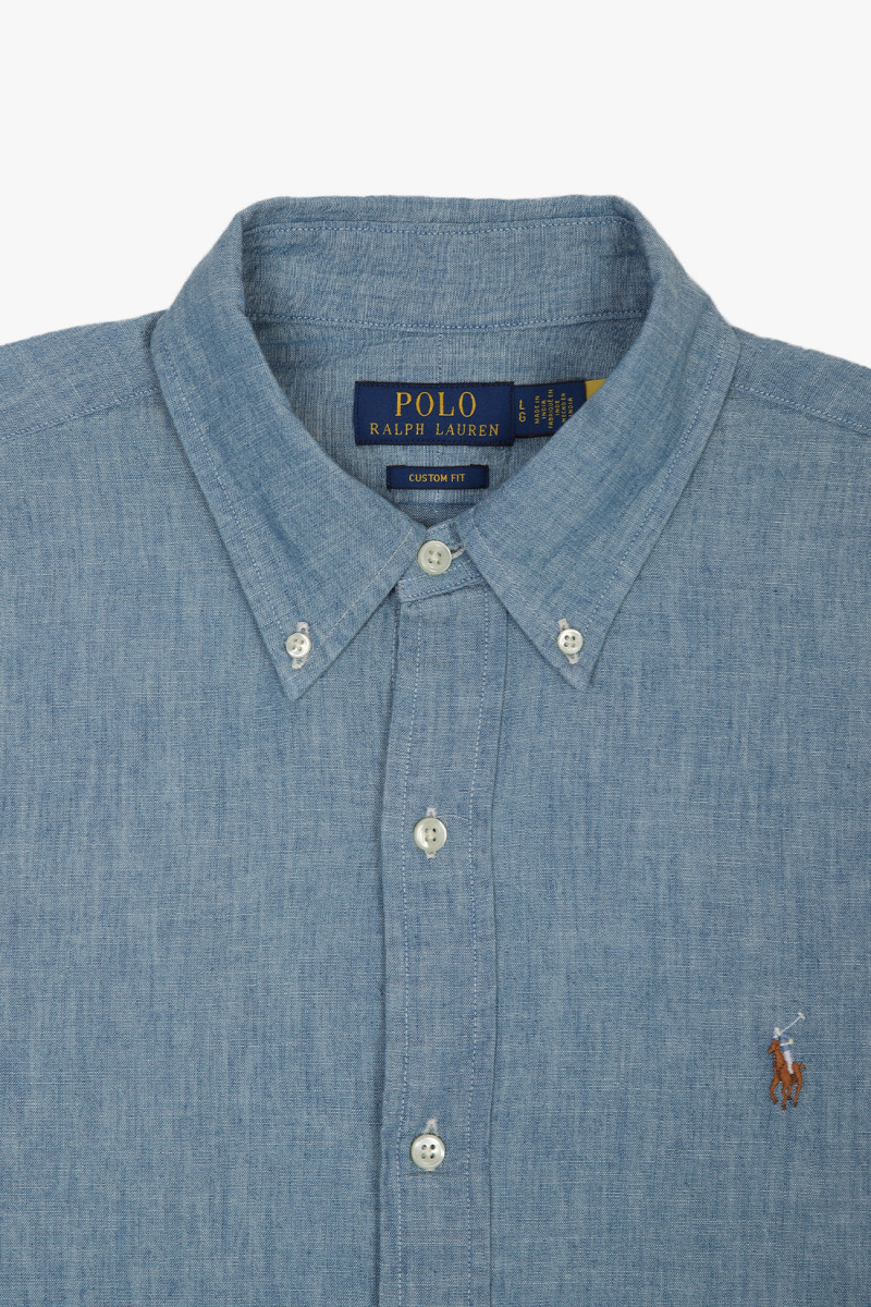 Custom fit chambray shirt Chambray