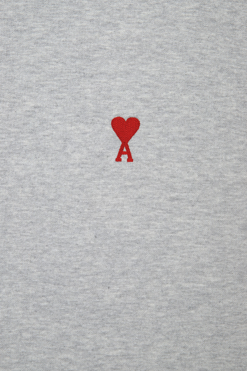 Sweatshirt ami de coeur rouge Gris cendre chine