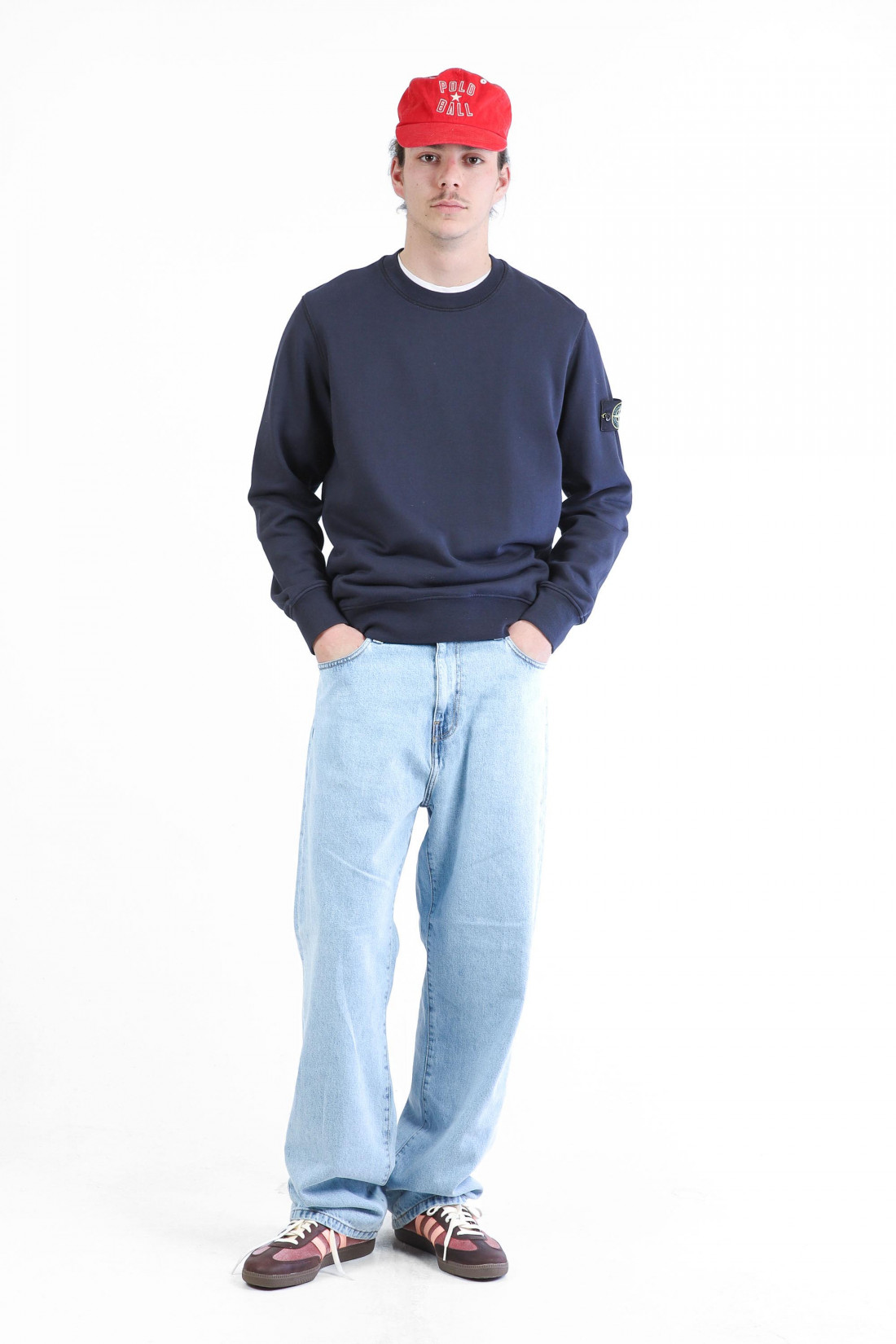 6100044 crewneck sweater v0020 Blu scuro