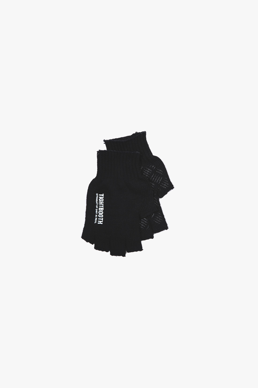 Tbpr/ logo fingerless glove Black