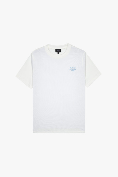 A.p.c. T-shirt standard rue madame Blanc/bleu ciel - GRADUATE STORE